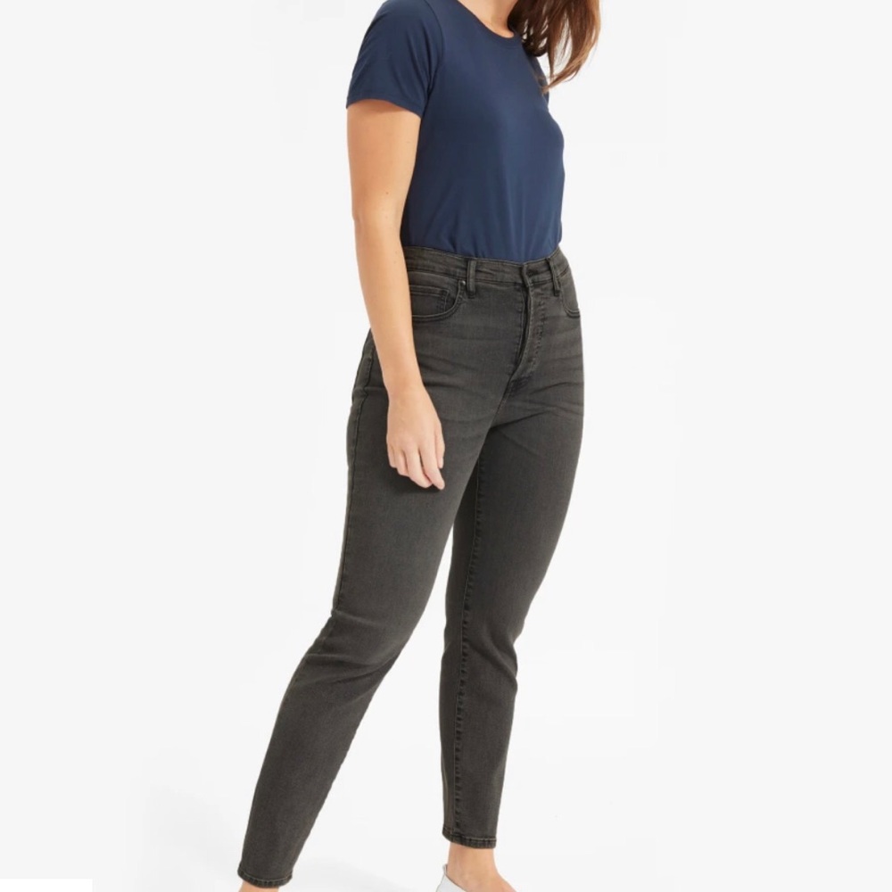 Everlane high rise slim straight cigarette jeans